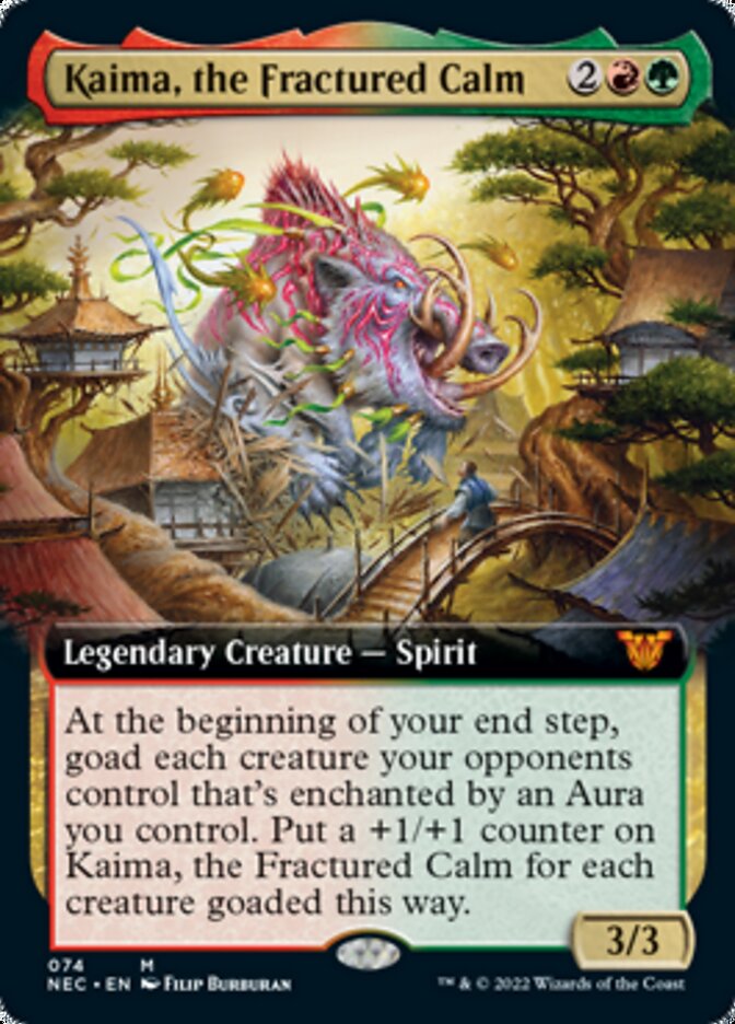 Kaima, the Fractured Calm (Extended Art) [Kamigawa: Neon Dynasty Commander] | Game Grid - Logan