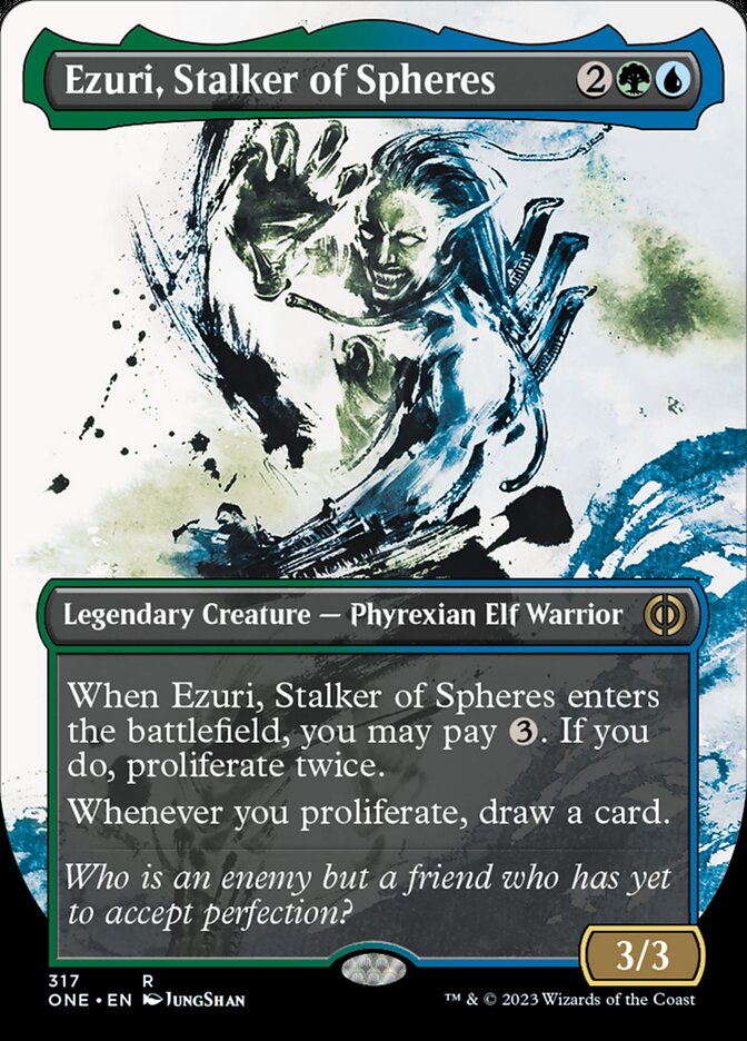 Ezuri, Stalker of Spheres (Borderless Ichor) [Phyrexia: All Will Be One] | Game Grid - Logan