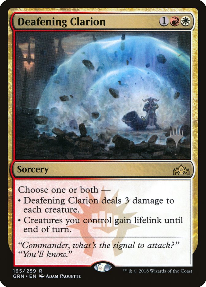 Deafening Clarion (Promo Pack) [Guilds of Ravnica Promos] | Game Grid - Logan