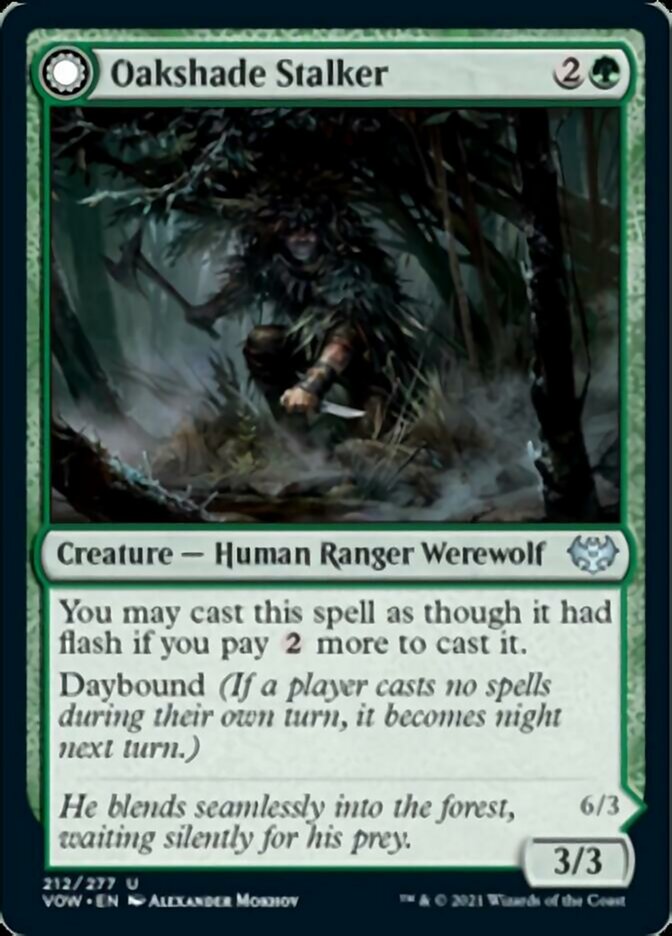 Oakshade Stalker // Moonlit Ambusher [Innistrad: Crimson Vow] | Game Grid - Logan