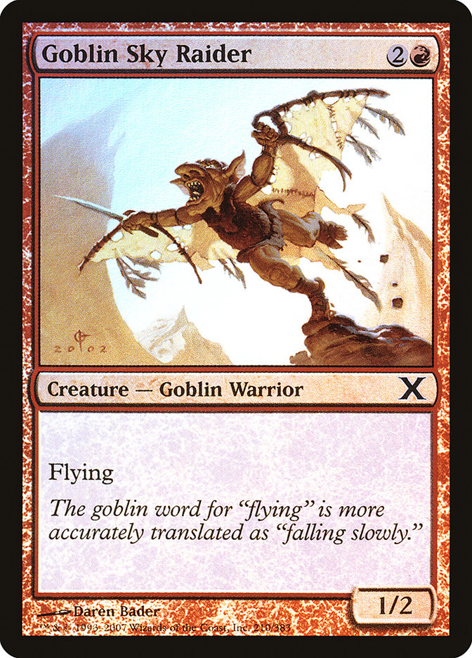 Goblin Sky Raider (Premium Foil) [Tenth Edition] | Game Grid - Logan
