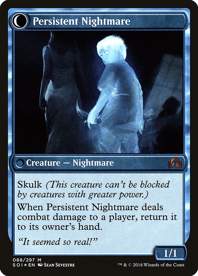 Startled Awake // Persistent Nightmare [Shadows over Innistrad Prerelease Promos] | Game Grid - Logan