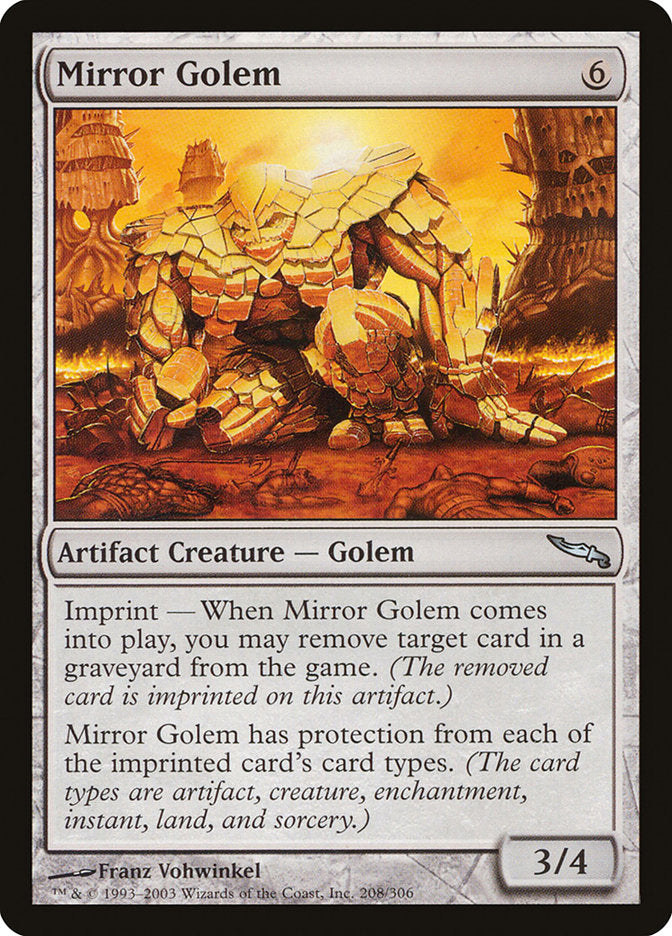 Mirror Golem [Mirrodin] | Game Grid - Logan