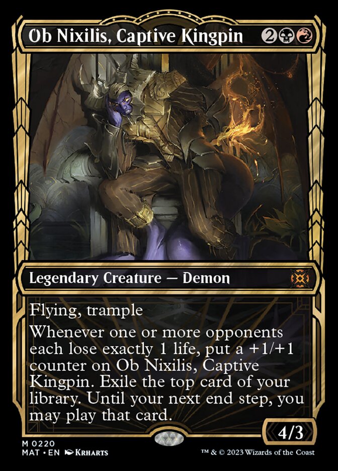 Ob Nixilis, Captive Kingpin (Showcase Halo Foil) [March of the Machine: The Aftermath] | Game Grid - Logan