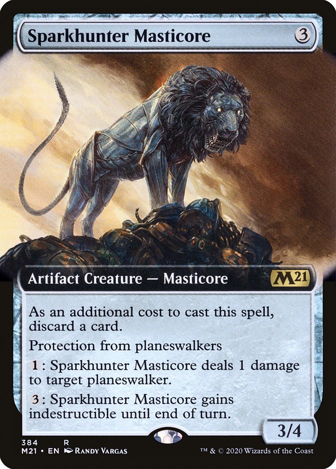Sparkhunter Masticore (Extended Art) [Core Set 2021] | Game Grid - Logan