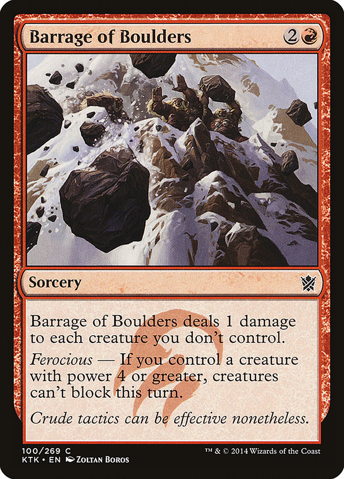 Barrage of Boulders [Khans of Tarkir] | Game Grid - Logan