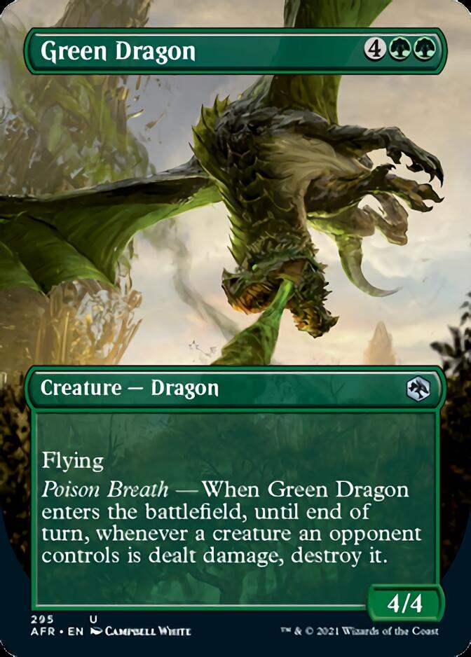 Green Dragon (Borderless Alternate Art) [Dungeons & Dragons: Adventures in the Forgotten Realms] | Game Grid - Logan