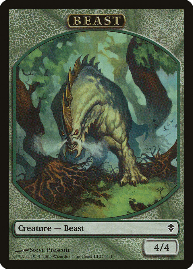 Beast Token [Zendikar Tokens] | Game Grid - Logan