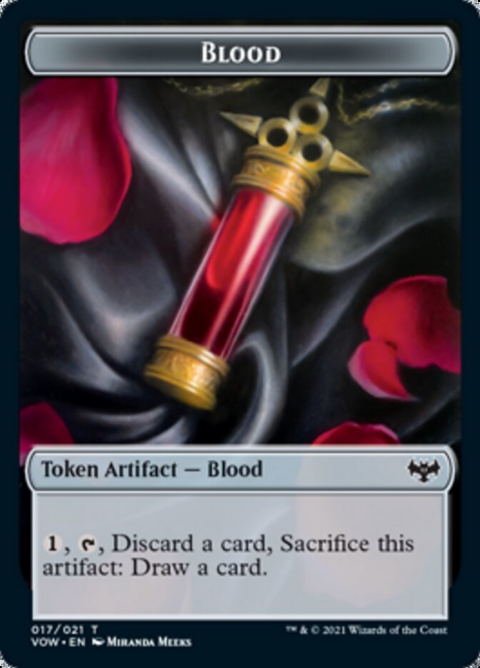 Blood // Spirit Cleric Double-Sided Token [Innistrad: Crimson Vow Tokens] | Game Grid - Logan