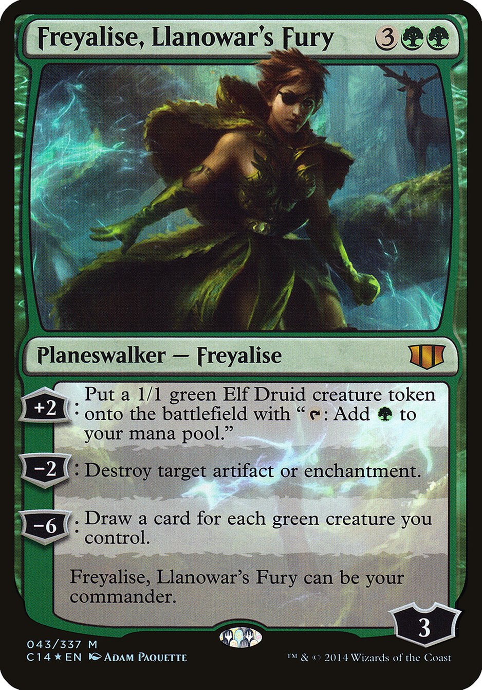 Freyalise, Llanowar's Fury (Oversized) [Commander 2014 Oversized] | Game Grid - Logan