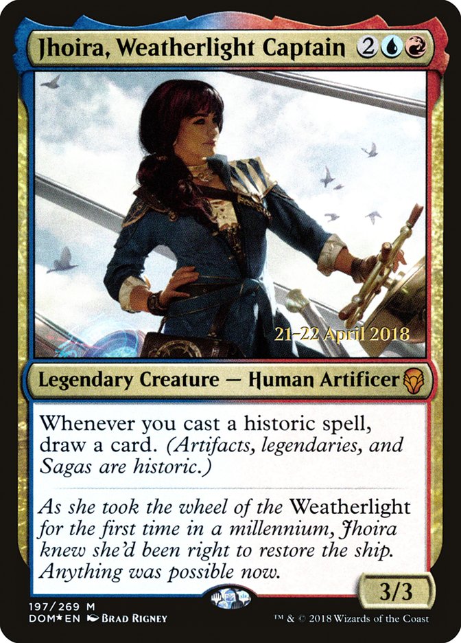 Jhoira, Weatherlight Captain [Dominaria Prerelease Promos] | Game Grid - Logan