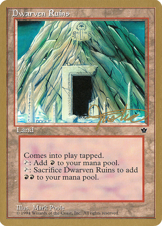 Dwarven Ruins (Mark Justice) [Pro Tour Collector Set] | Game Grid - Logan