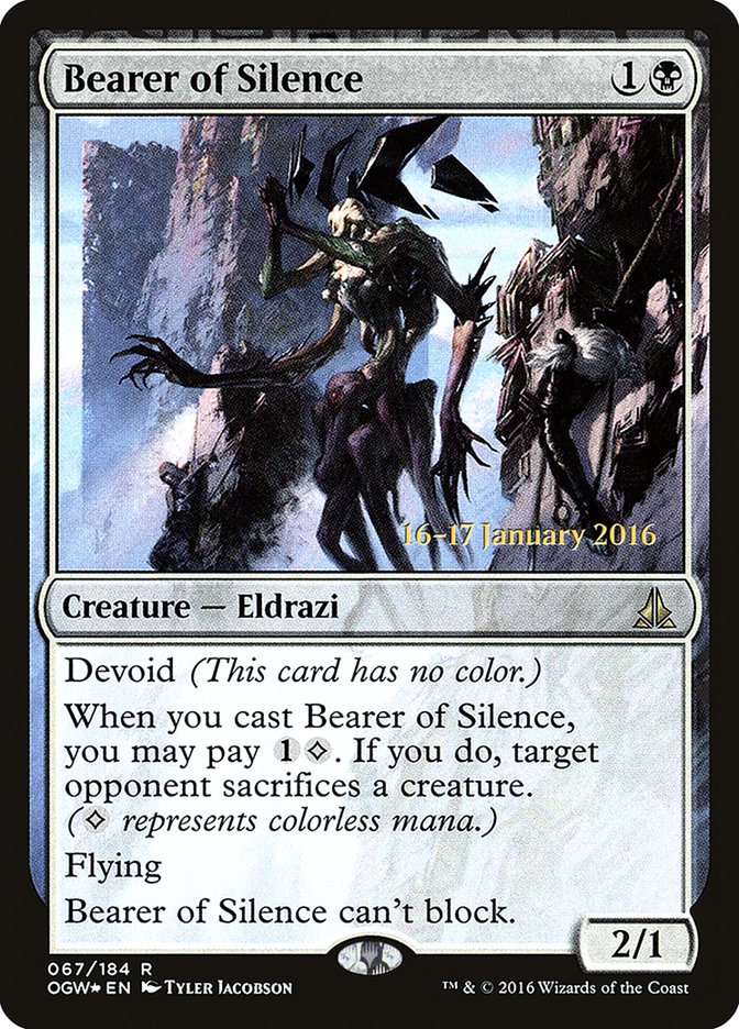 Bearer of Silence [Oath of the Gatewatch Prerelease Promos] | Game Grid - Logan