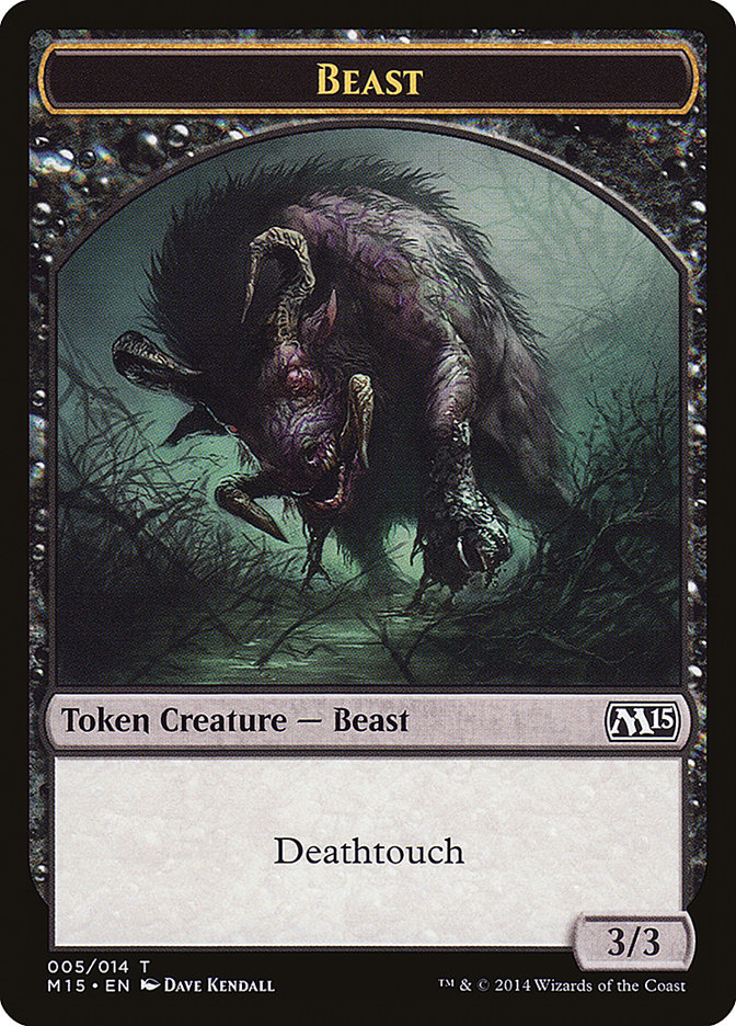 Beast Token (005/014) [Magic 2015 Tokens] | Game Grid - Logan