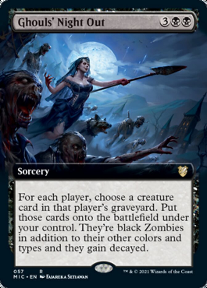 Ghouls' Night Out (Extended Art) [Innistrad: Midnight Hunt Commander] | Game Grid - Logan