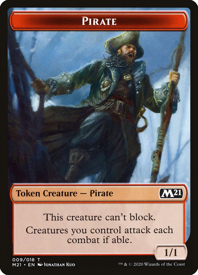 Knight // Pirate Double-Sided Token [Core Set 2021 Tokens] | Game Grid - Logan