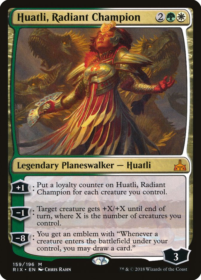 Huatli, Radiant Champion [Rivals of Ixalan] | Game Grid - Logan