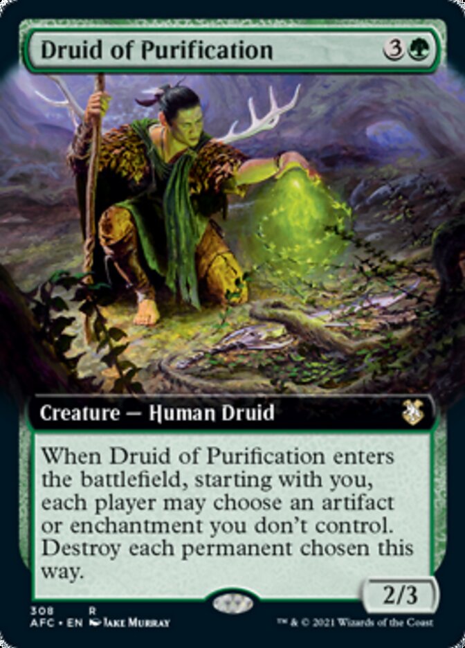 Druid of Purification (Extended Art) [Dungeons & Dragons: Adventures in the Forgotten Realms Commander] | Game Grid - Logan