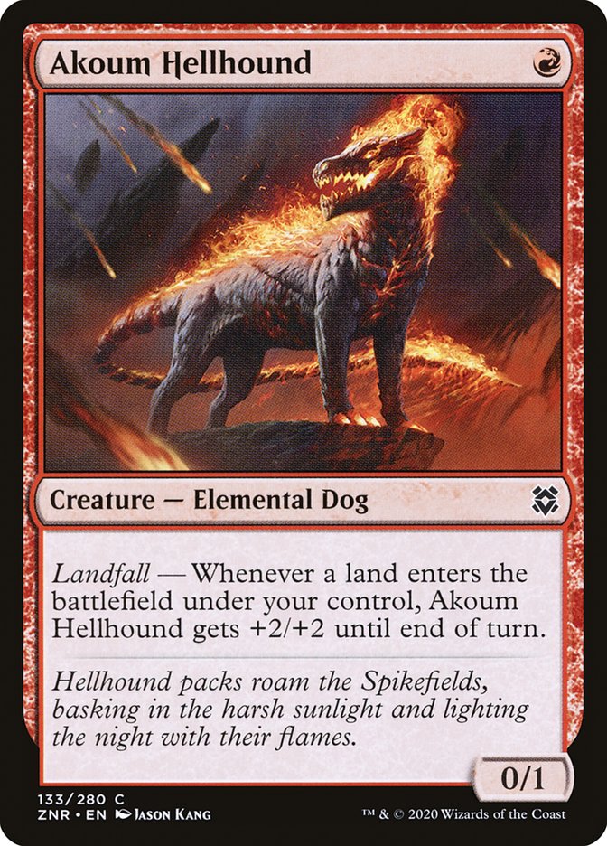 Akoum Hellhound [Zendikar Rising] | Game Grid - Logan