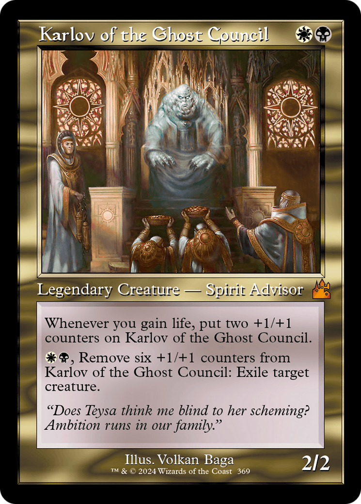 Karlov of the Ghost Council (Retro Frame) [Ravnica Remastered] | Game Grid - Logan