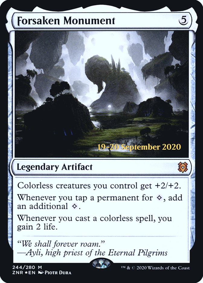 Forsaken Monument [Zendikar Rising Prerelease Promos] | Game Grid - Logan