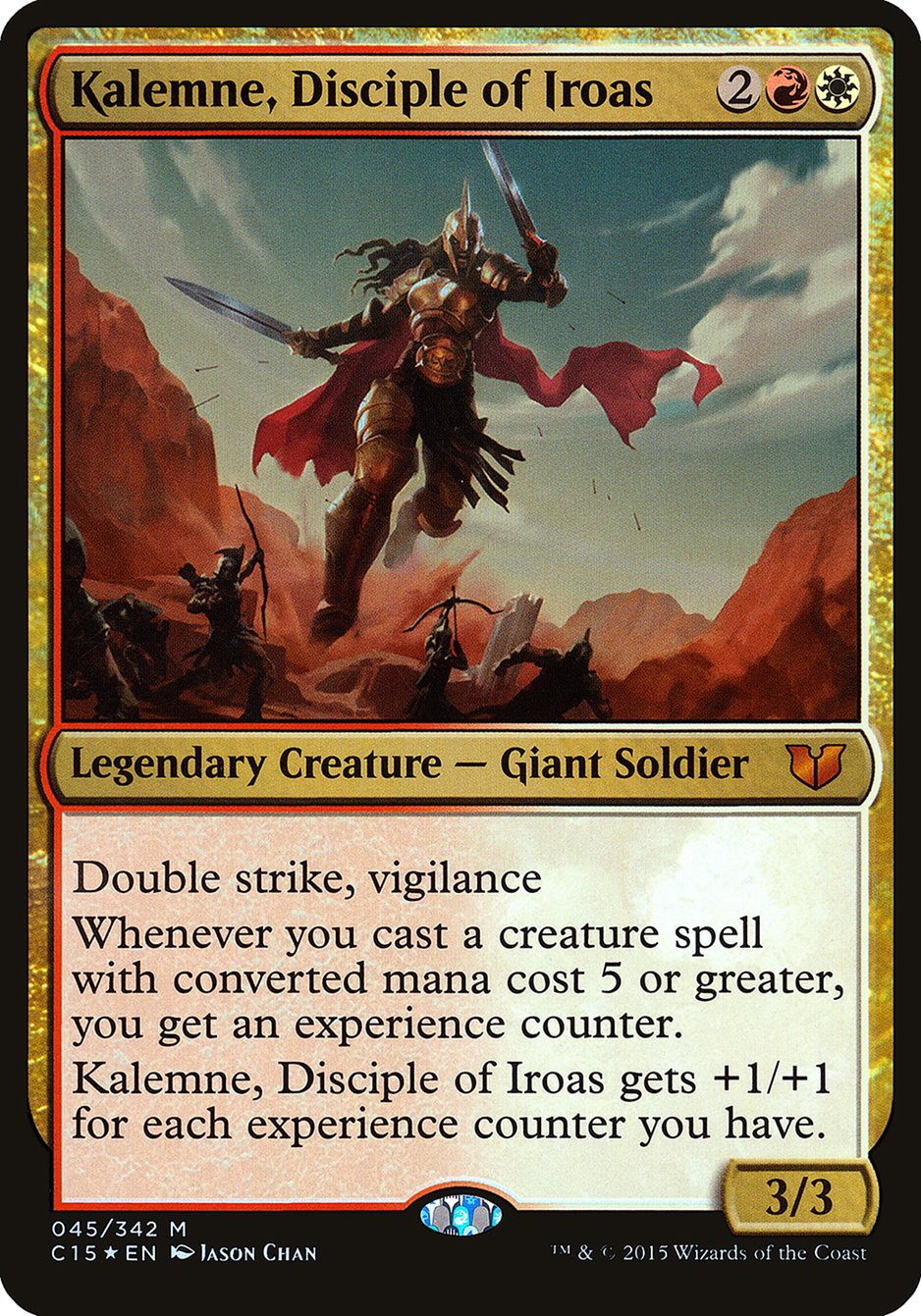 Kalemne, Disciple of Iroas (Oversized) [Commander 2015 Oversized] | Game Grid - Logan