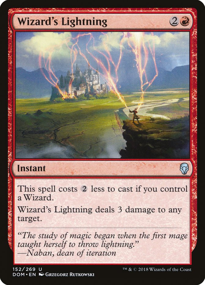 Wizard's Lightning [Dominaria] | Game Grid - Logan