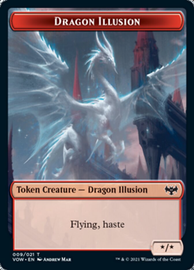 Dragon Illusion Token [Innistrad: Crimson Vow Tokens] | Game Grid - Logan