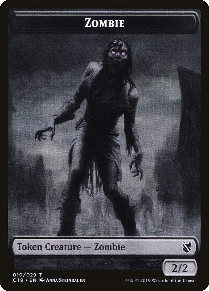 Ob Nixilis, Reignited Emblem // Zombie (010) Double-Sided Token [Commander 2019 Tokens] | Game Grid - Logan