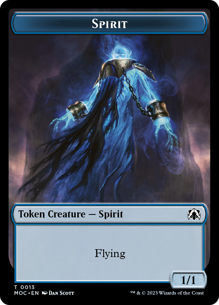 Spirit (9) // Spirit (13) Double-Sided Token [March of the Machine Commander Tokens] | Game Grid - Logan