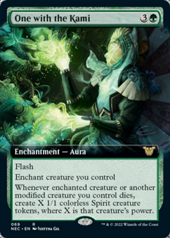 One with the Kami (Extended Art) [Kamigawa: Neon Dynasty Commander] | Game Grid - Logan