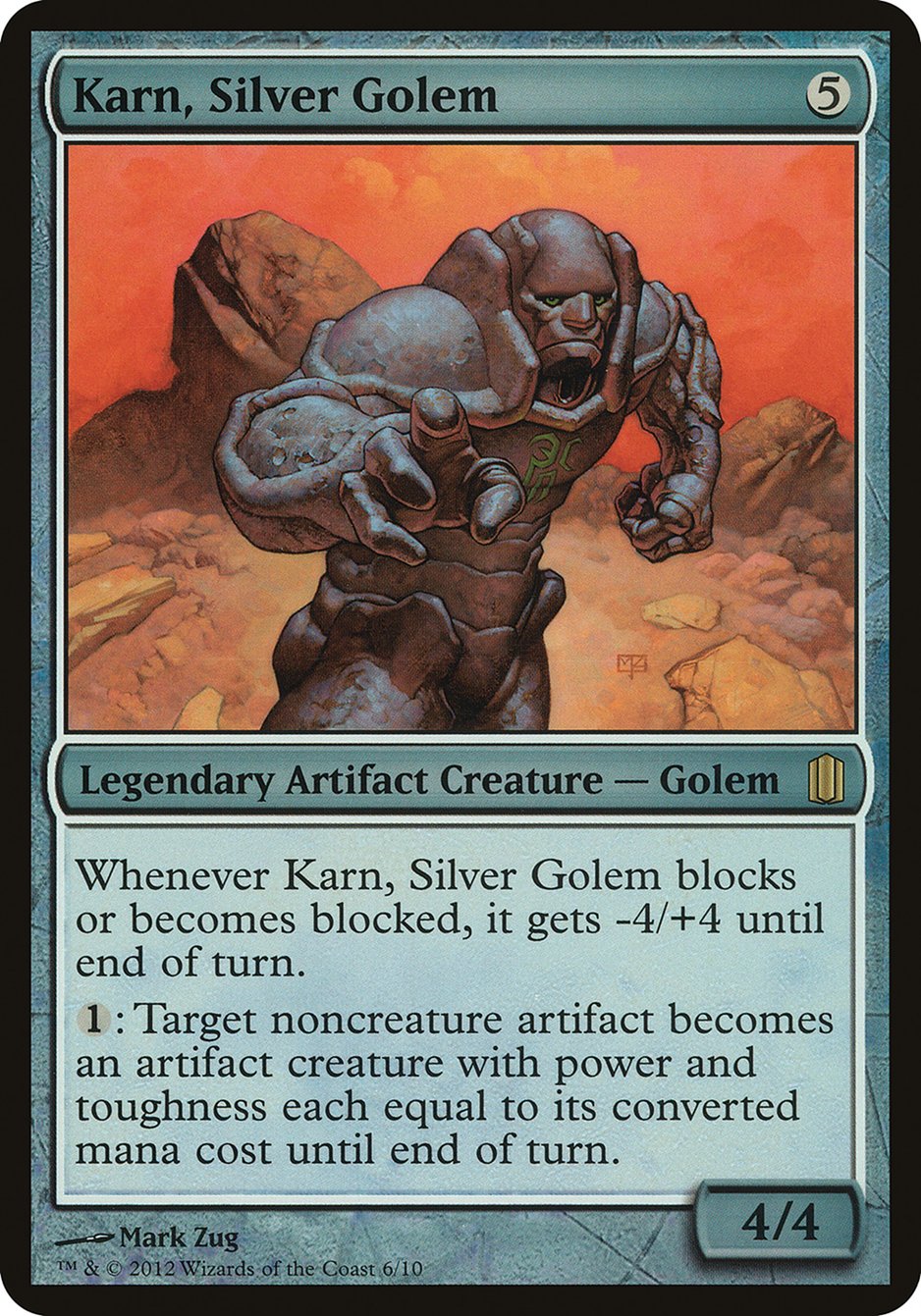 Karn, Silver Golem (Oversized) [Commander's Arsenal Oversized] | Game Grid - Logan