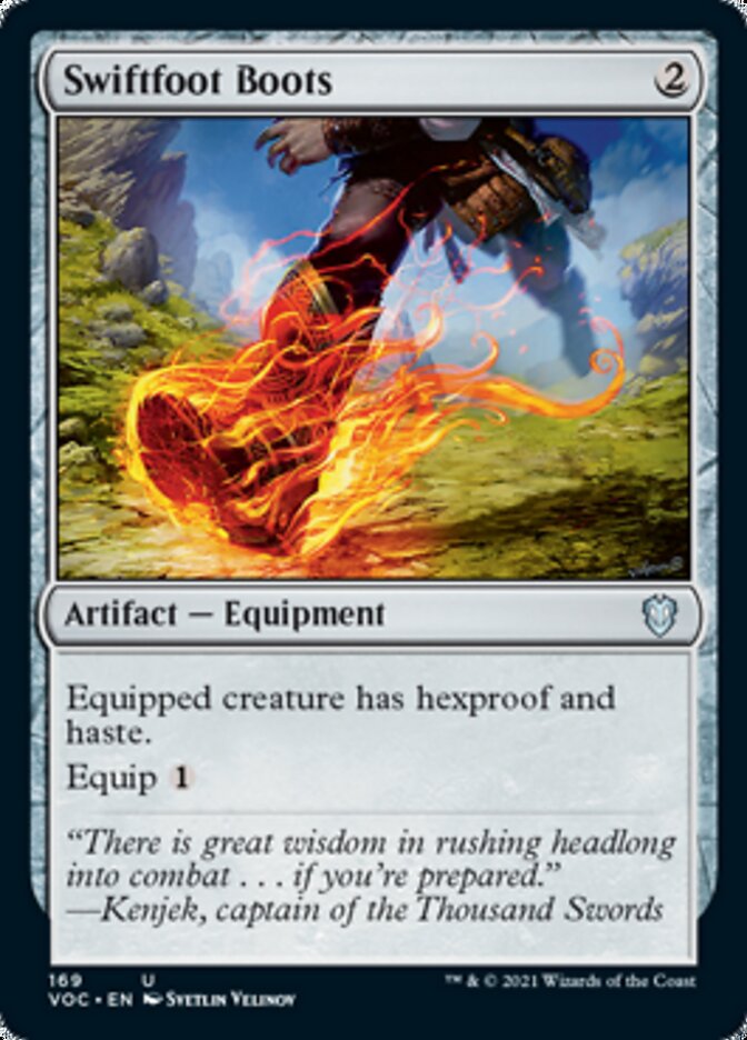 Swiftfoot Boots [Innistrad: Crimson Vow Commander] | Game Grid - Logan