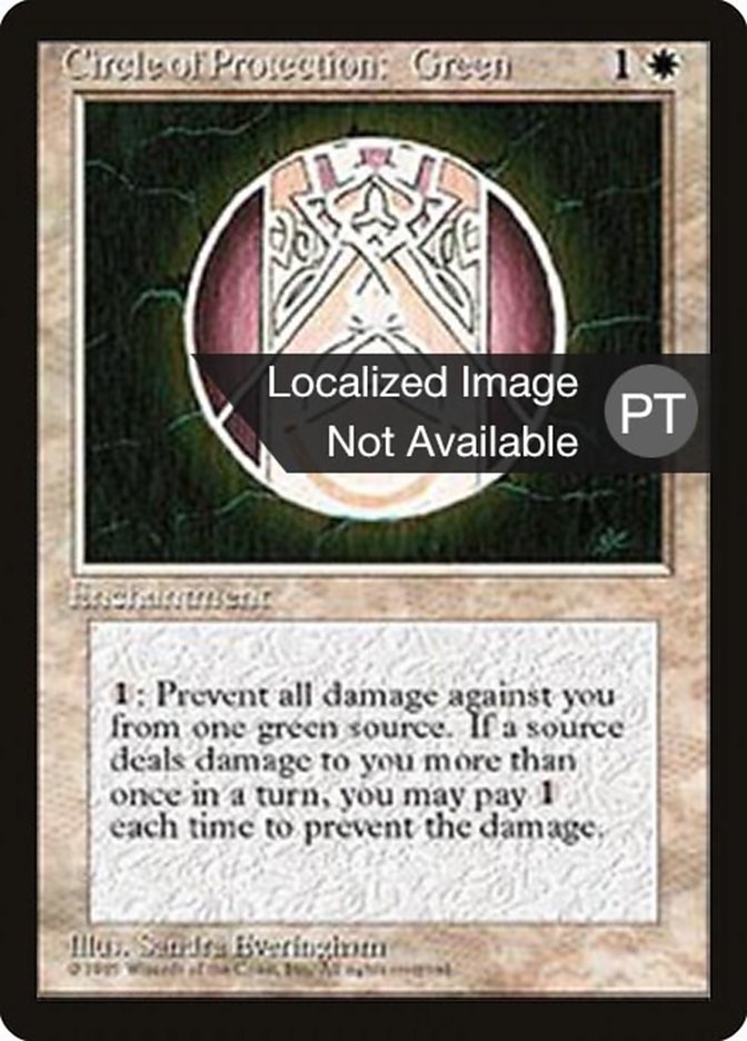Circle of Protection: Green [Fourth Edition (Foreign Black Border)] | Game Grid - Logan