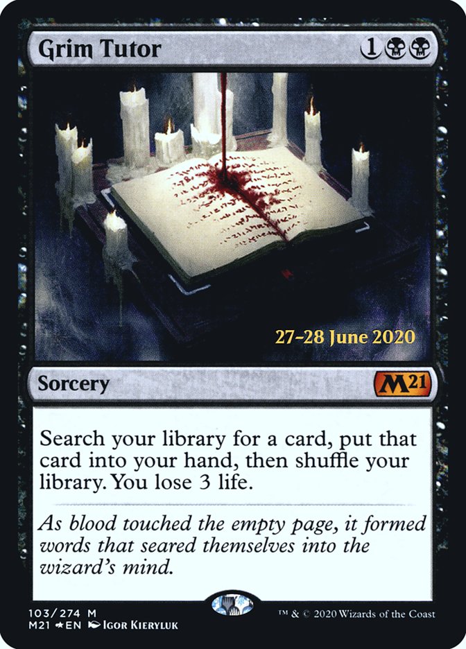 Grim Tutor [Core Set 2021 Prerelease Promos] | Game Grid - Logan