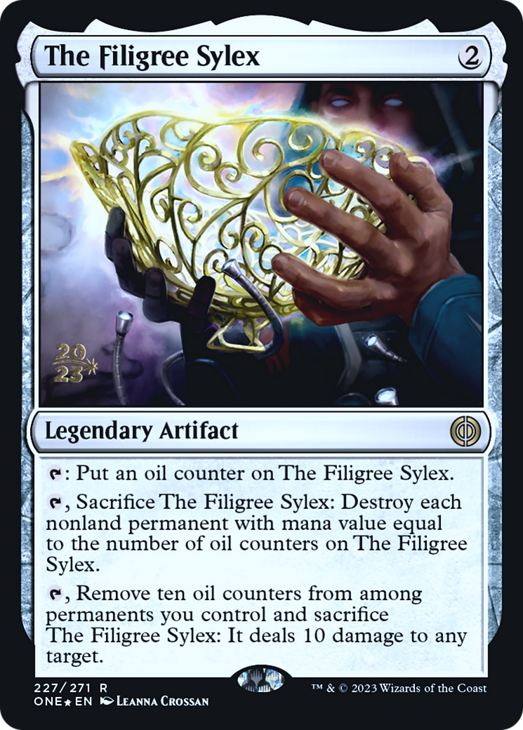 The Filigree Sylex [Phyrexia: All Will Be One Prerelease Promos] | Game Grid - Logan