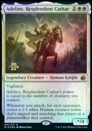 Adeline, Resplendent Cathar [Innistrad: Midnight Hunt Prerelease Promos] | Game Grid - Logan