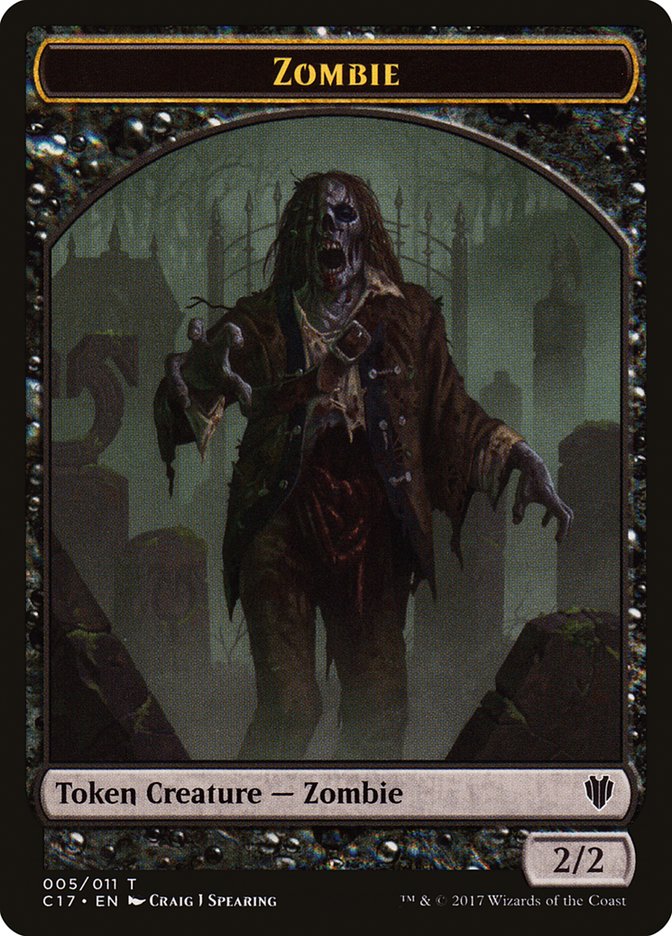 Vampire // Zombie Double-Sided Token [Commander 2017 Tokens] | Game Grid - Logan