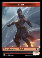 Rebel // Phyrexian Germ Double-Sided Token [Phyrexia: All Will Be One Commander Tokens] | Game Grid - Logan