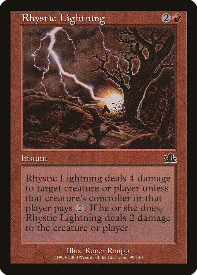 Rhystic Lightning [Prophecy] | Game Grid - Logan