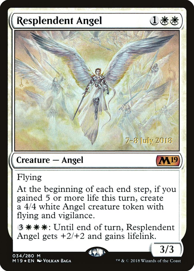 Resplendent Angel [Core Set 2019 Prerelease Promos] | Game Grid - Logan