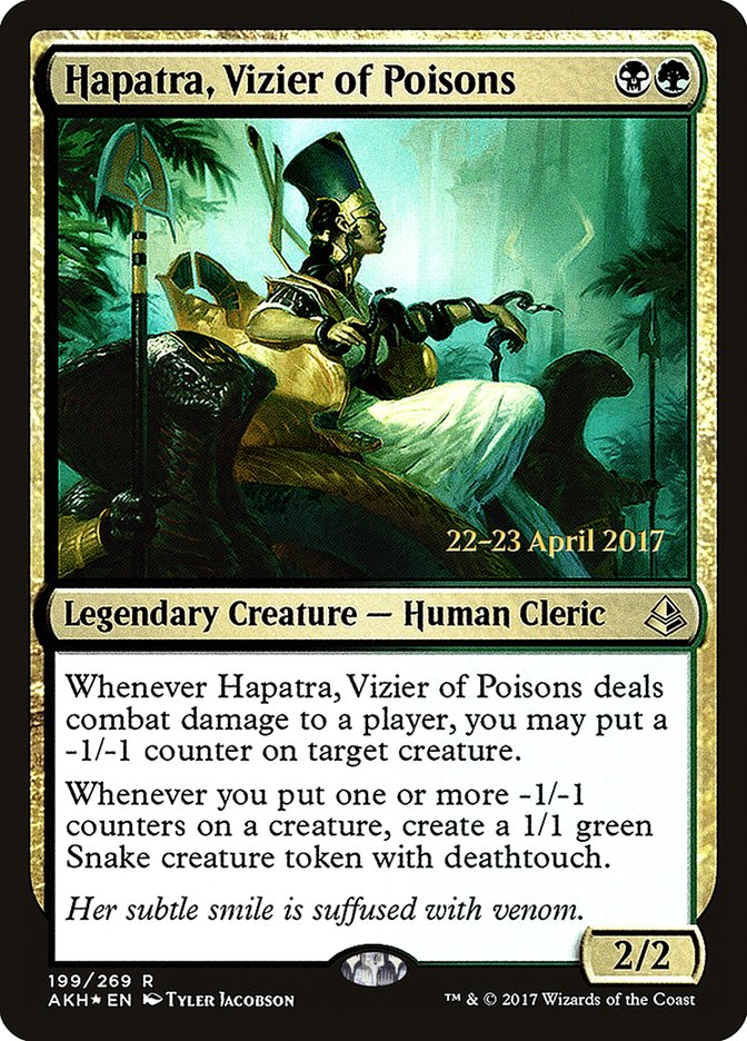 Hapatra, Vizier of Poisons [Amonkhet Prerelease Promos] | Game Grid - Logan