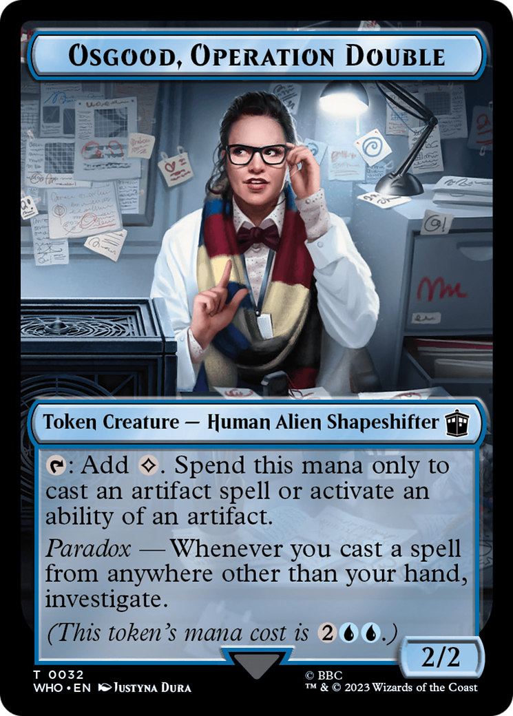Soldier // Osgood, Operation Double Double-Sided Token (Surge Foil) [Doctor Who Tokens] | Game Grid - Logan