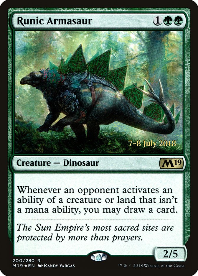 Runic Armasaur [Core Set 2019 Prerelease Promos] | Game Grid - Logan