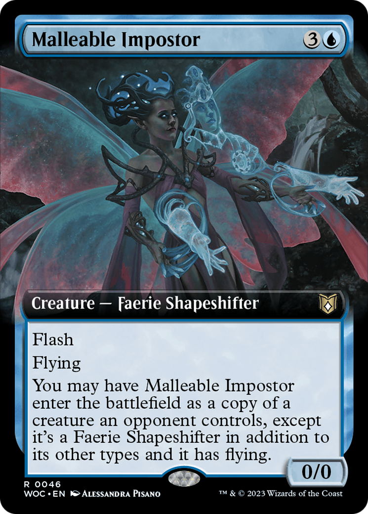 Malleable Impostor (Extended Art) [Wilds of Eldraine Commander] | Game Grid - Logan