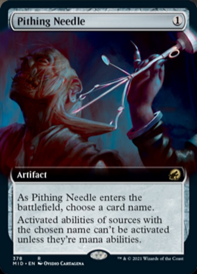 Pithing Needle (Extended Art) [Innistrad: Midnight Hunt] | Game Grid - Logan