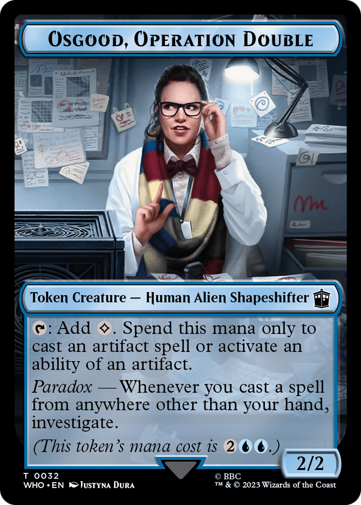 Alien // Osgood, Operation Double Double-Sided Token [Doctor Who Tokens] | Game Grid - Logan