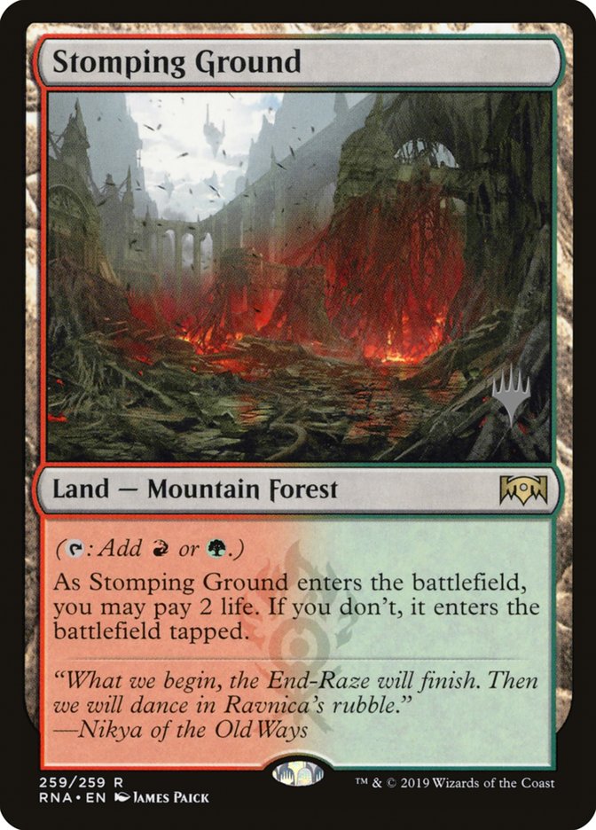 Stomping Ground (Promo Pack) [Ravnica Allegiance Promos] | Game Grid - Logan