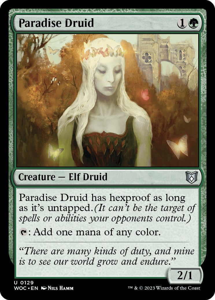 Paradise Druid [Wilds of Eldraine Commander] | Game Grid - Logan