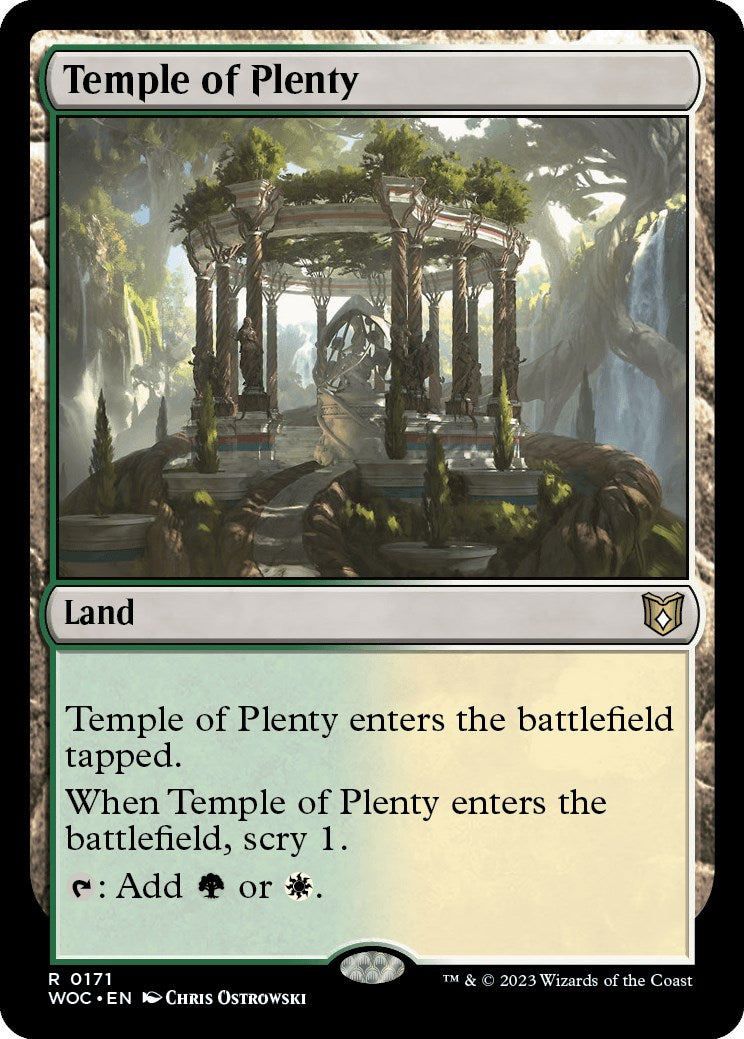 Temple of Plenty [Wilds of Eldraine Commander] | Game Grid - Logan